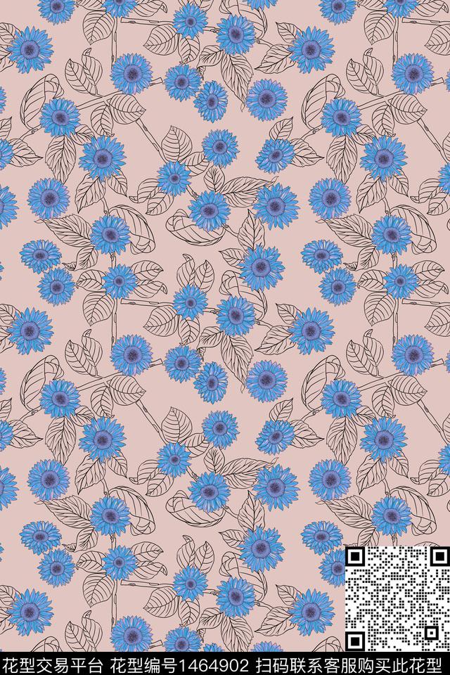 花卉大牌风小碎花传统印花华亿平台下载（图片编号: 1464902） - 瓦栏（Walan）