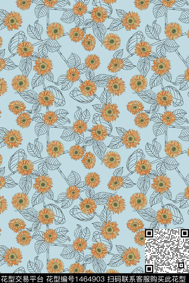 花卉大牌风小碎花传统印花华亿平台下载（图片编号: 1464903） - 瓦栏（Walan）