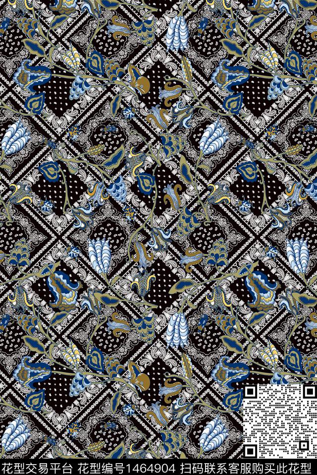 民族风复古佩斯利传统印花华亿平台下载（图片编号: 1464904） - 瓦栏（Walan）
