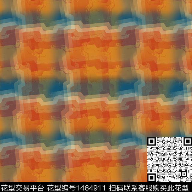 几何民族风条纹数码印花华亿平台下载（图片编号: 1464911） - 瓦栏（Walan）