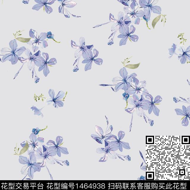 花卉满版散花小碎花数码印花华亿平台下载（图片编号: 1464938） - 瓦栏（Walan）