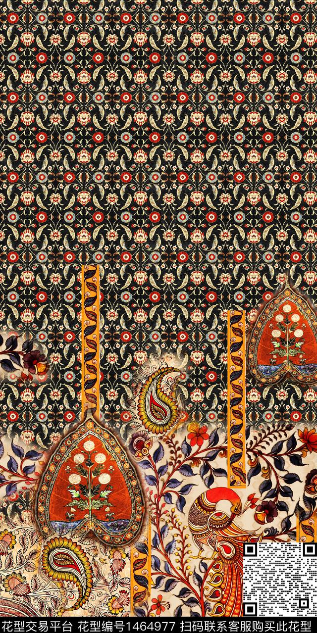 定位花民族风中老年数码印花华亿平台下载（图片编号: 1464977） - 瓦栏（Walan）