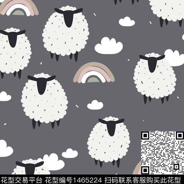动物花卉灰色花丝巾定位花传统印花华亿平台下载（图片编号: 1465224） - 瓦栏（Walan）
