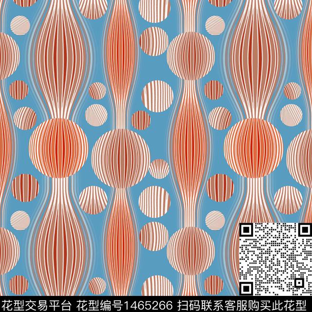 几何民族风圆圈与波点数码印花华亿平台下载（图片编号: 1465266） - 瓦栏（Walan）