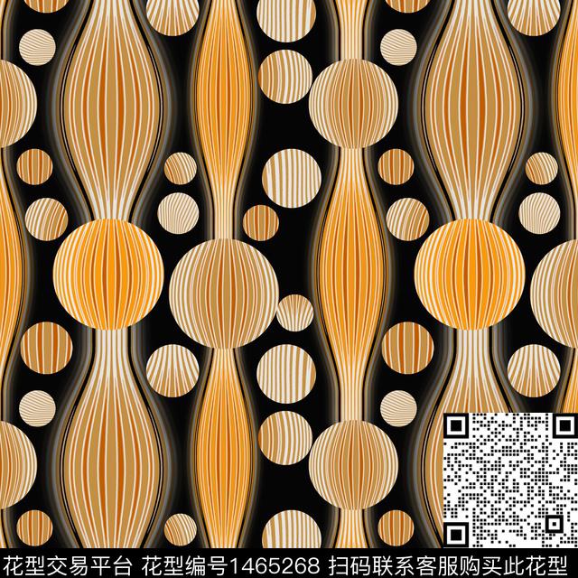几何民族风圆圈与波点数码印花华亿平台下载（图片编号: 1465268） - 瓦栏（Walan）
