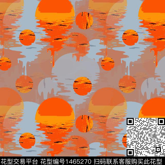 几何民族风圆圈与波点传统印花华亿平台下载（图片编号: 1465270） - 瓦栏（Walan）