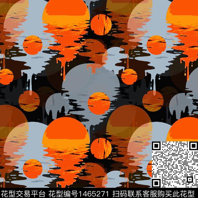 几何民族风圆圈与波点传统印花华亿平台下载（图片编号: 1465271） - 瓦栏（Walan）