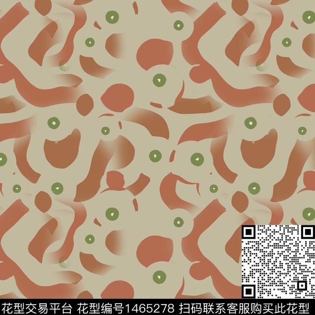 几何民族风圆圈与波点数码印花华亿平台下载（图片编号: 1465278） - 瓦栏（Walan）