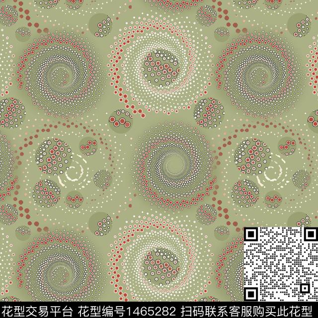 几何民族风圆圈与波点数码印花华亿平台下载（图片编号: 1465282） - 瓦栏（Walan）