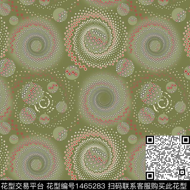 几何民族风圆圈与波点数码印花华亿平台下载（图片编号: 1465283） - 瓦栏（Walan）