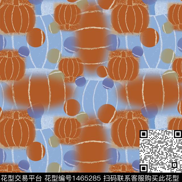 线条几何圆圈与波点数码印花华亿平台下载（图片编号: 1465285） - 瓦栏（Walan）