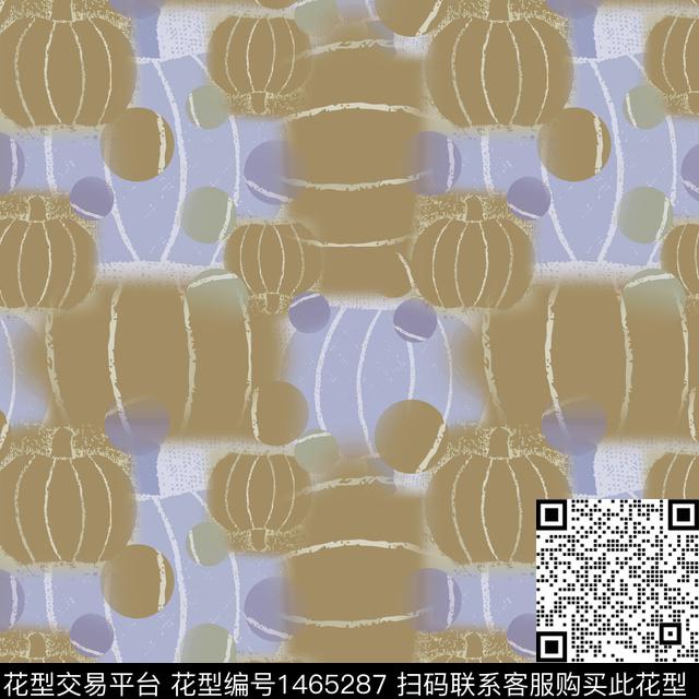 线条几何圆圈与波点数码印花华亿平台下载（图片编号: 1465287） - 瓦栏（Walan）