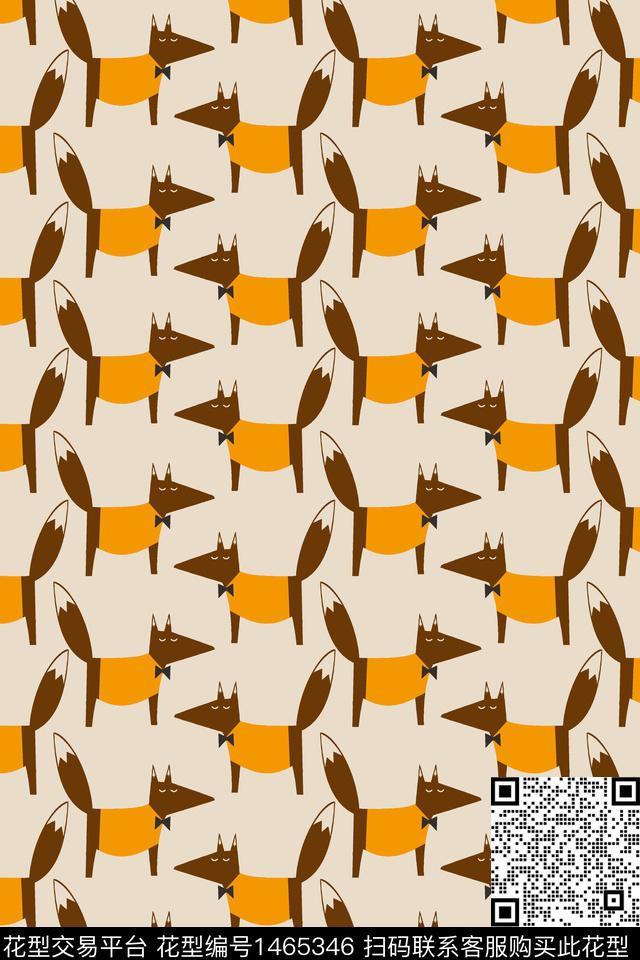 大牌风趣味动物数码印花华亿平台下载（图片编号: 1465346） - 瓦栏（Walan）