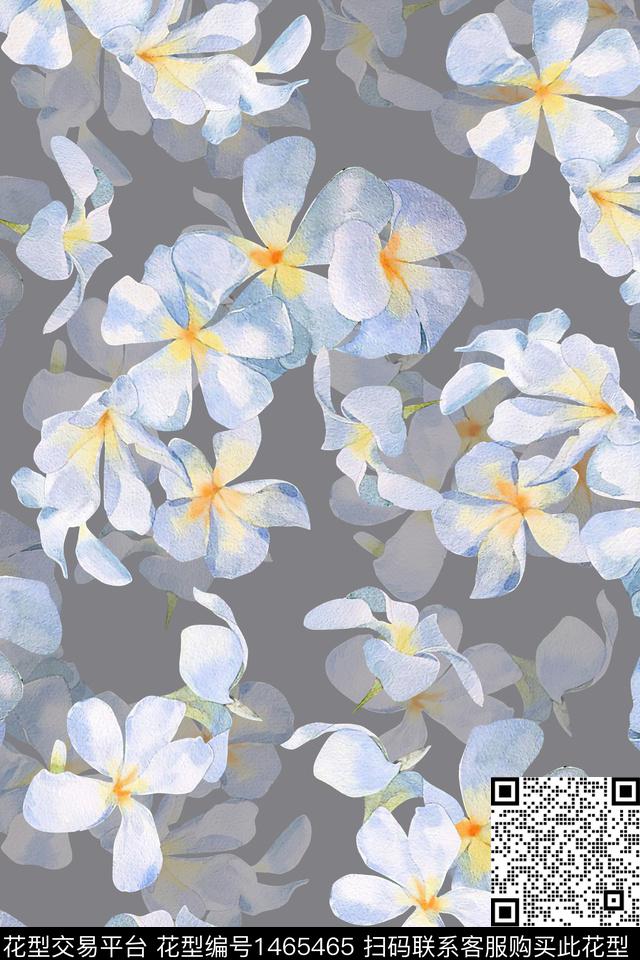 清爽底花卉花卉大牌风数码印花华亿平台下载（图片编号: 1465465） - 瓦栏（Walan）