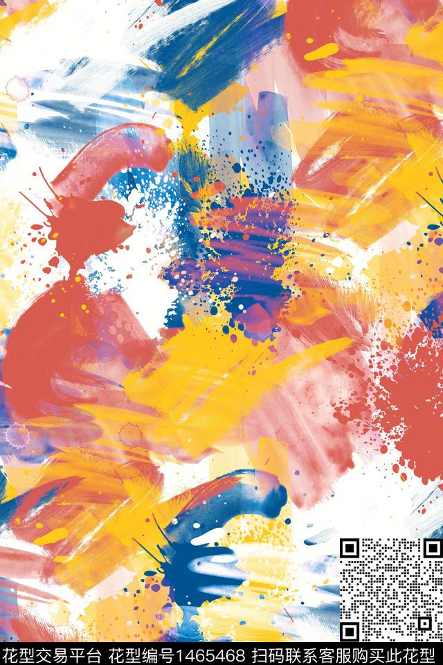 抽象男装家居服户外数码印花华亿平台下载（图片编号: 1465468） - 瓦栏（Walan）