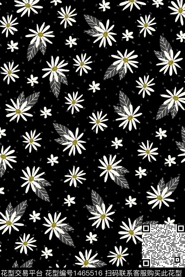 水彩女装花卉数码印花华亿平台下载（图片编号: 1465516） - 瓦栏（Walan）