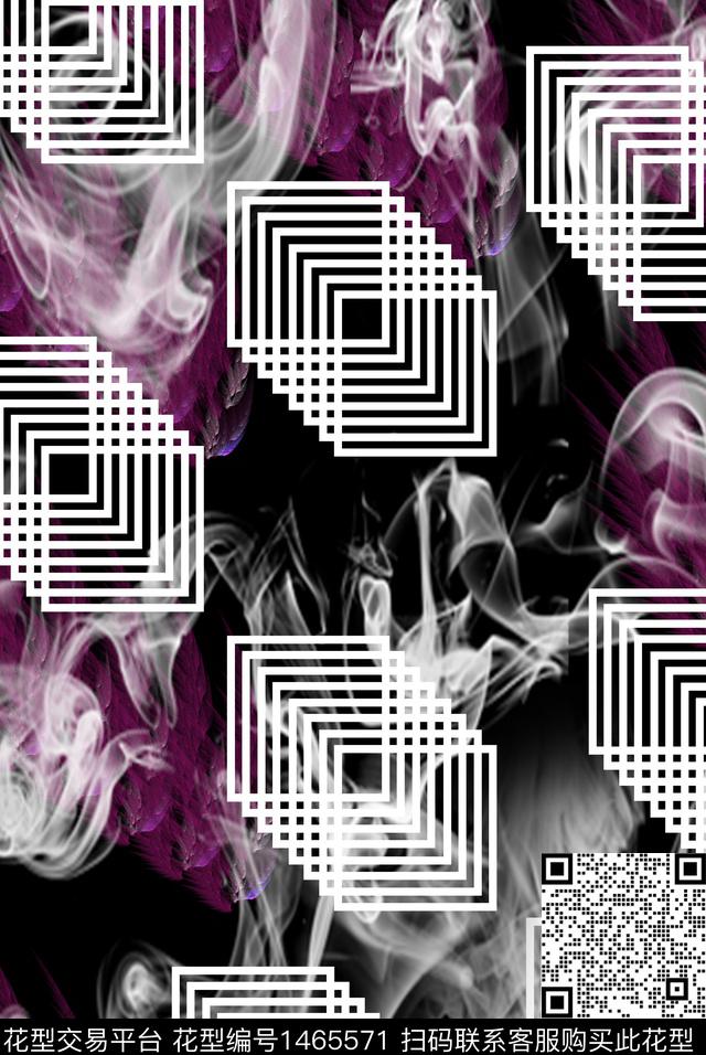 羽毛烟雾正方形数码印花华亿平台下载（图片编号: 1465571） - 瓦栏（Walan）