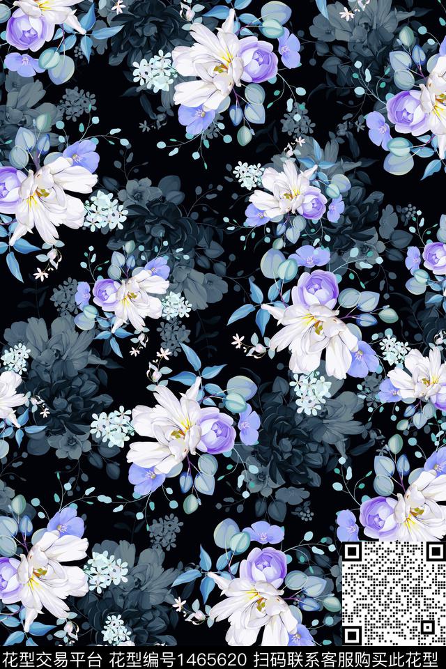 女装花卉大牌风数码印花华亿平台下载（图片编号: 1465620） - 瓦栏（Walan）
