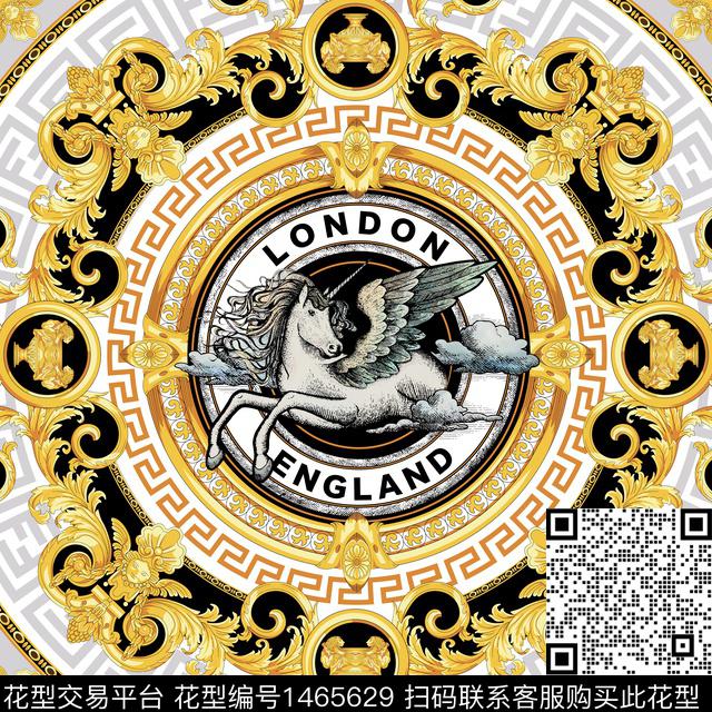 字母定位花线条数码印花华亿平台下载（图片编号: 1465629） - 瓦栏（Walan）