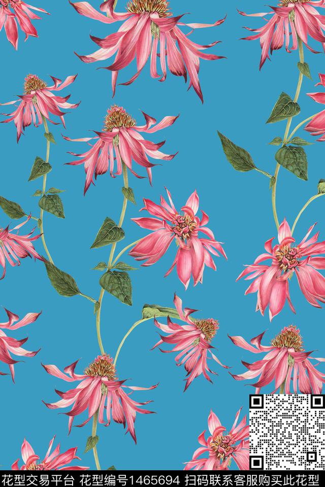 绿植树叶大牌风年轻女性数码印花华亿平台下载（图片编号: 1465694） - 瓦栏（Walan）