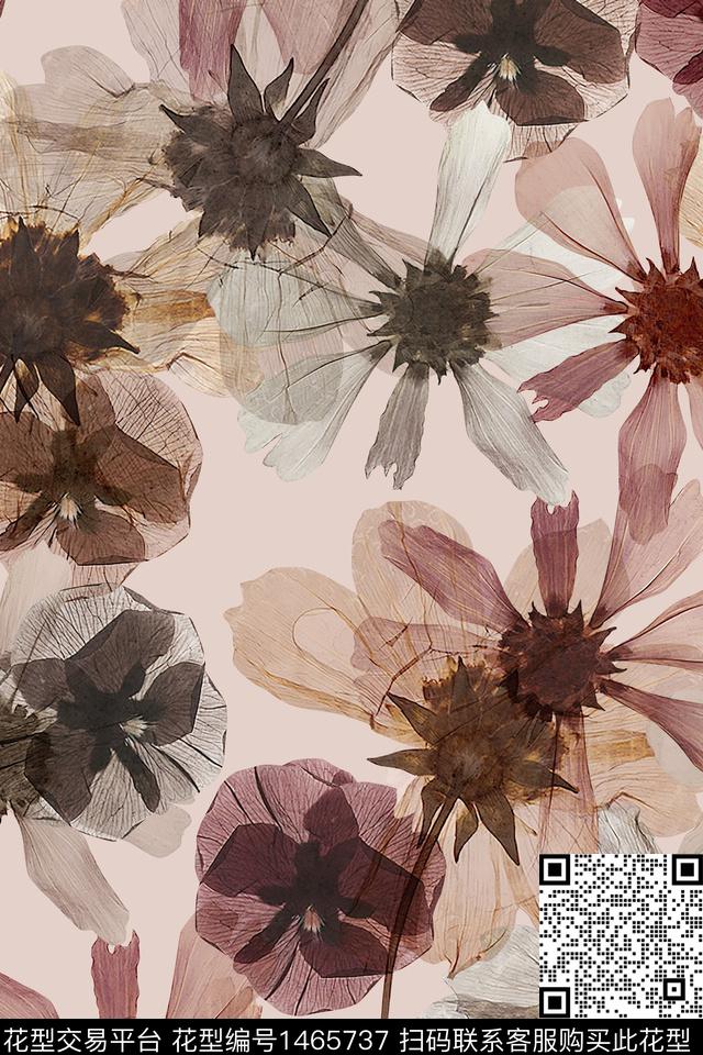 民族风花卉大牌风数码印花华亿平台下载（图片编号: 1465737） - 瓦栏（Walan）