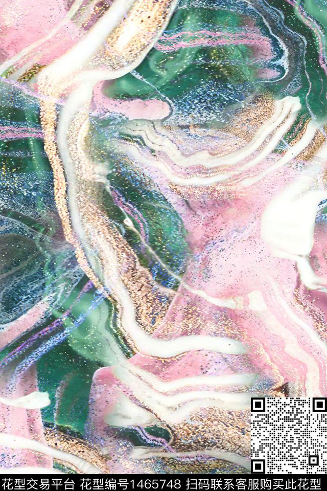 肌理抽象真丝数码印花华亿平台下载（图片编号: 1465748） - 瓦栏（Walan）