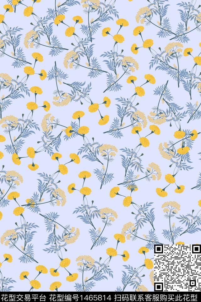 女装花卉大牌风数码印花华亿平台下载（图片编号: 1465814） - 瓦栏（Walan）