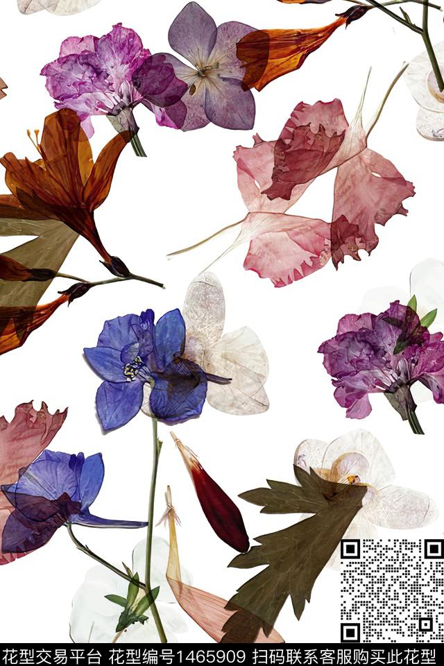 绿植树叶民族风花卉数码印花华亿平台下载（图片编号: 1465909） - 瓦栏（Walan）