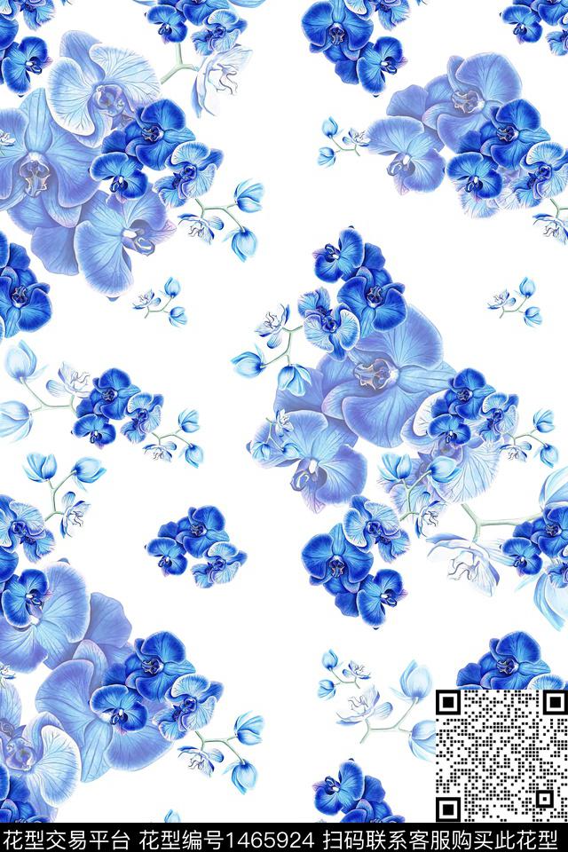 水彩绿植树叶大牌风数码印花华亿平台下载（图片编号: 1465924） - 瓦栏（Walan）