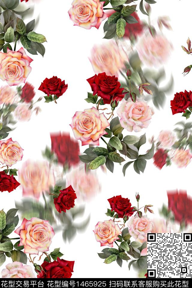 水彩绿植树叶大牌风数码印花华亿平台下载（图片编号: 1465925） - 瓦栏（Walan）