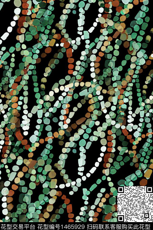 几何黑底花卉民族风数码印花华亿平台下载（图片编号: 1465929） - 瓦栏（Walan）