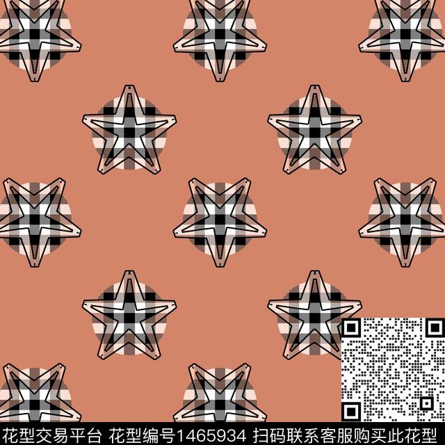 几何格子大牌风传统印花华亿平台下载（图片编号: 1465934） - 瓦栏（Walan）