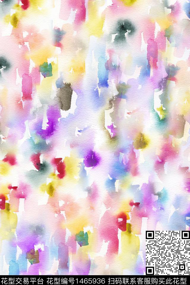 肌理抽象真丝数码印花华亿平台下载（图片编号: 1465936） - 瓦栏（Walan）