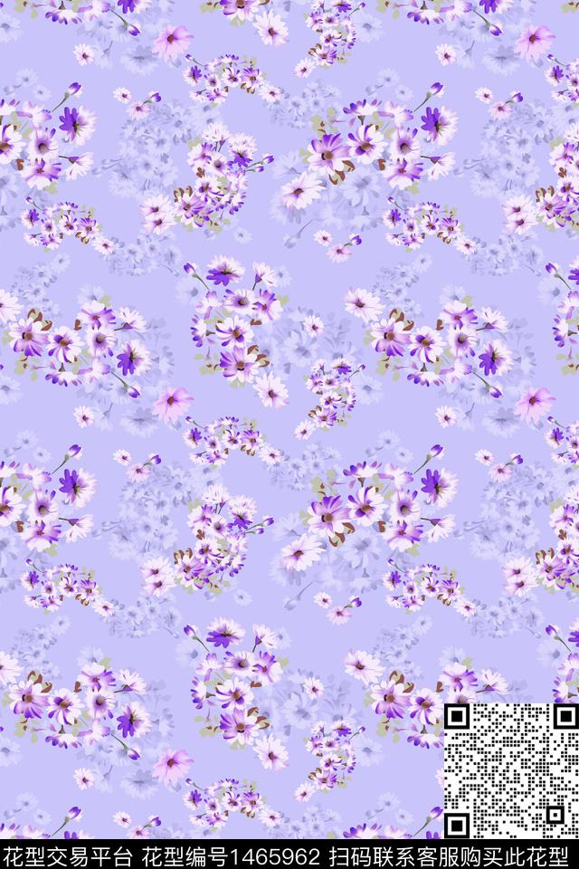 花卉雪纺大牌风传统印花华亿平台下载（图片编号: 1465962） - 瓦栏（Walan）