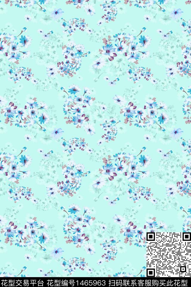 花卉雪纺大牌风传统印花华亿平台下载（图片编号: 1465963） - 瓦栏（Walan）