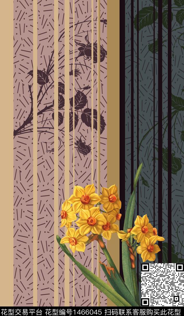 定位花女装定位花花卉数码印花华亿平台下载（图片编号: 1466045） - 瓦栏（Walan）