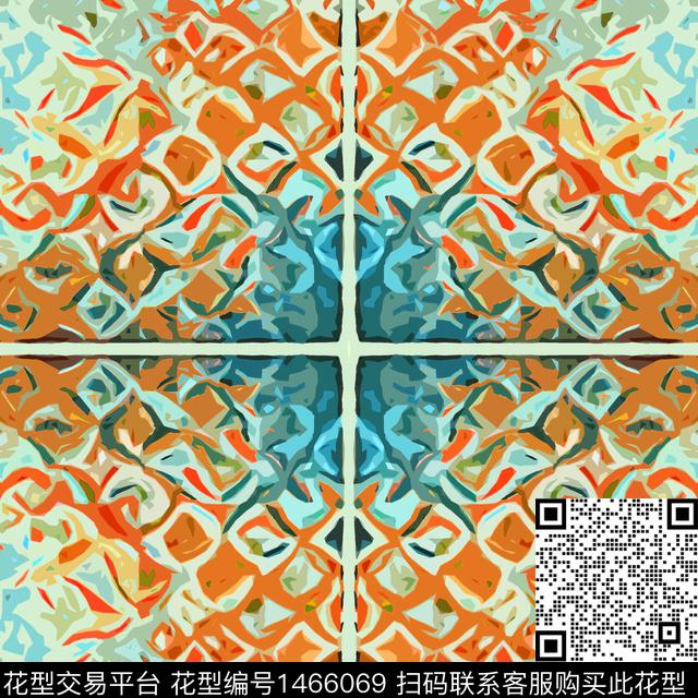 笔触大牌风数码印花华亿平台下载（图片编号: 1466069） - 瓦栏（Walan）