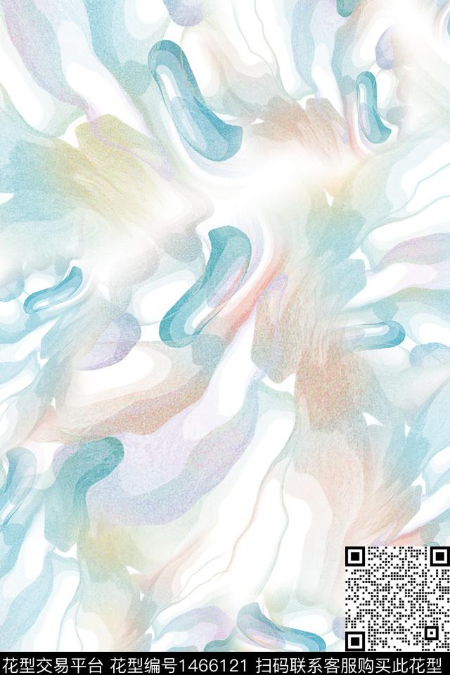 肌理抽象花卉大牌风数码印花华亿平台下载（图片编号: 1466121） - 瓦栏（Walan）