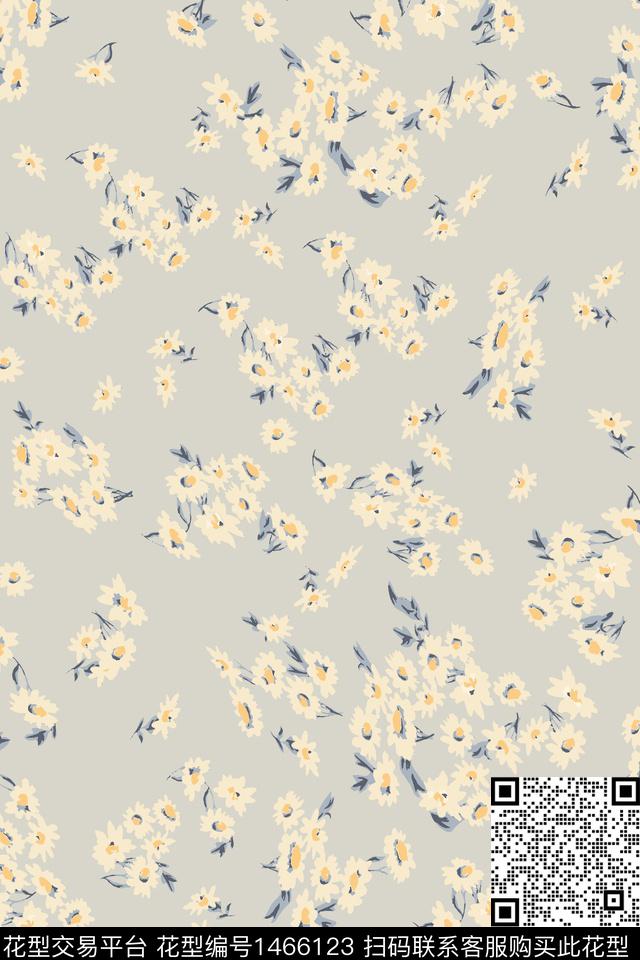 复古花卉小碎花数码印花华亿平台下载（图片编号: 1466123） - 瓦栏（Walan）