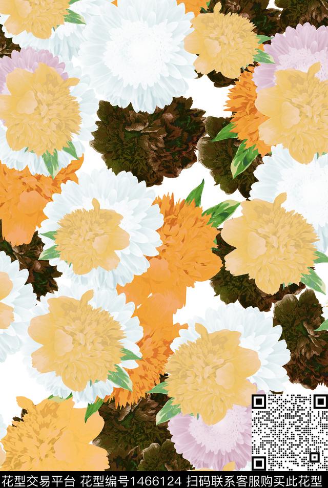 绿植树叶数码华亿平台女装数码印花华亿平台下载（图片编号: 1466124） - 瓦栏（Walan）