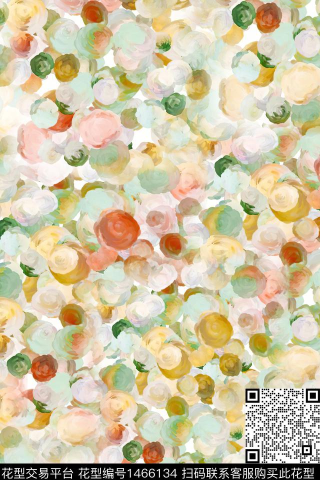 肌理抽象真丝数码印花华亿平台下载（图片编号: 1466134） - 瓦栏（Walan）