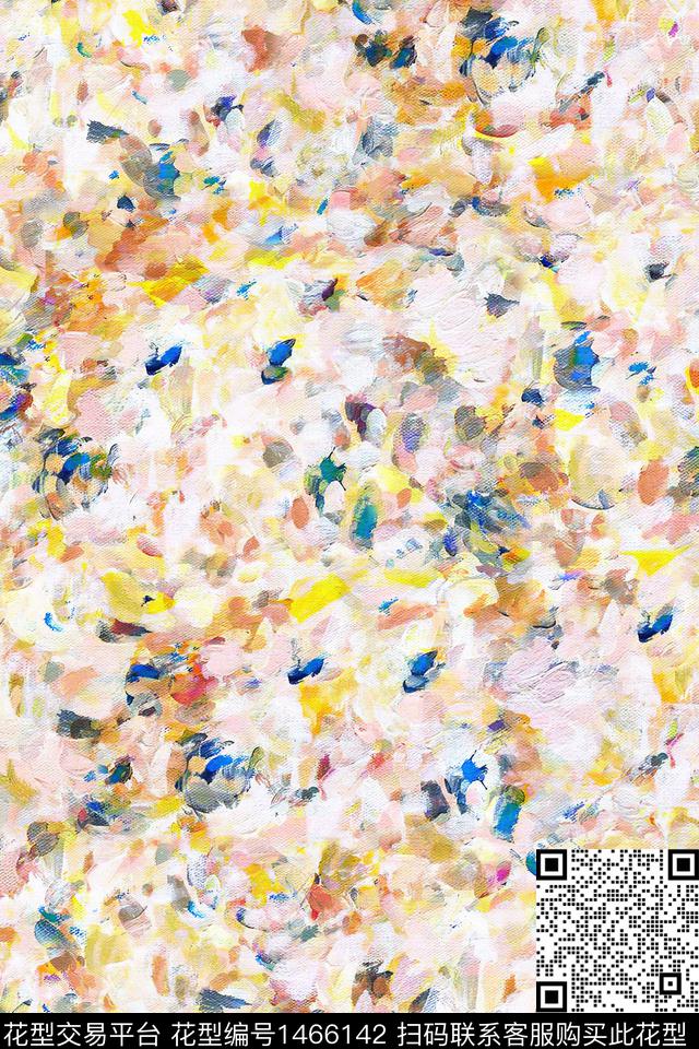 肌理抽象真丝数码印花华亿平台下载（图片编号: 1466142） - 瓦栏（Walan）