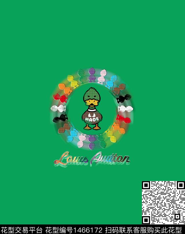 字母定位花男装数码印花华亿平台下载（图片编号: 1466172） - 瓦栏（Walan）