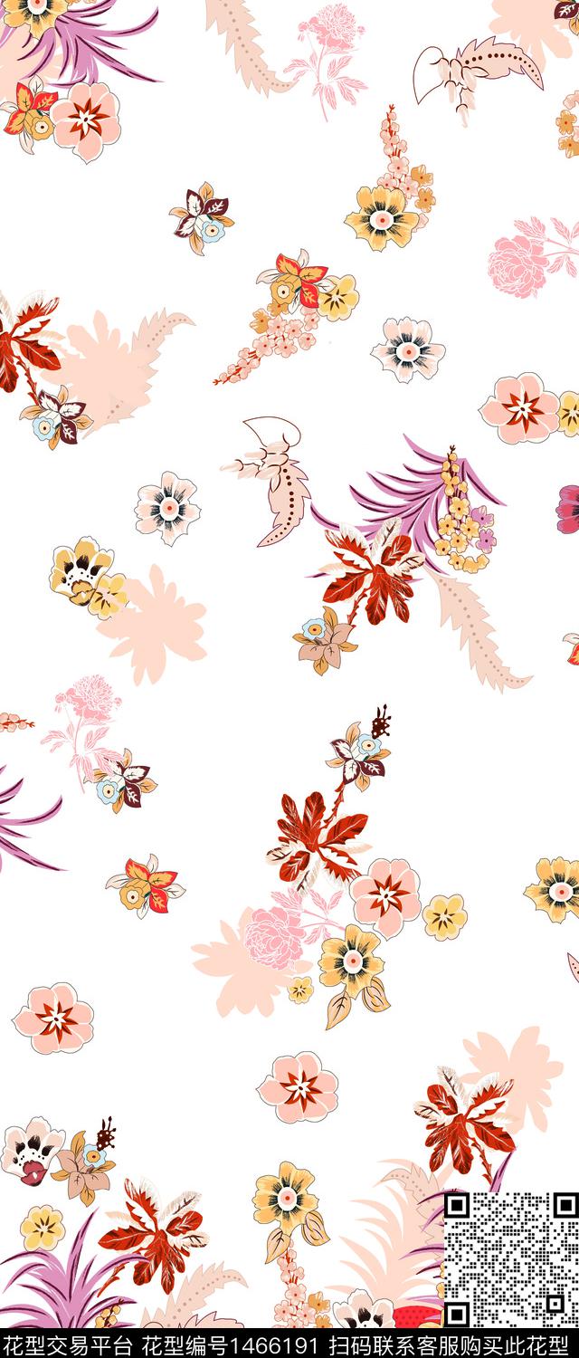 数码华亿平台女装定位花花卉数码印花华亿平台下载（图片编号: 1466191） - 瓦栏（Walan）