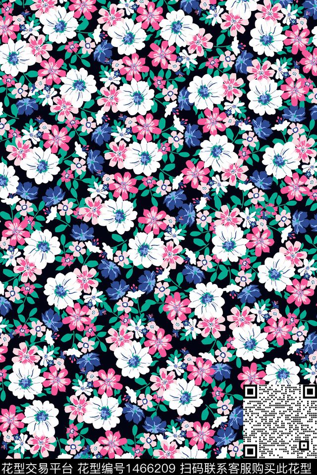 女装花卉大牌风数码印花华亿平台下载（图片编号: 1466209） - 瓦栏（Walan）