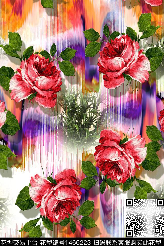 条纹秋冬华亿平台素色数码印花华亿平台下载（图片编号: 1466223） - 瓦栏（Walan）