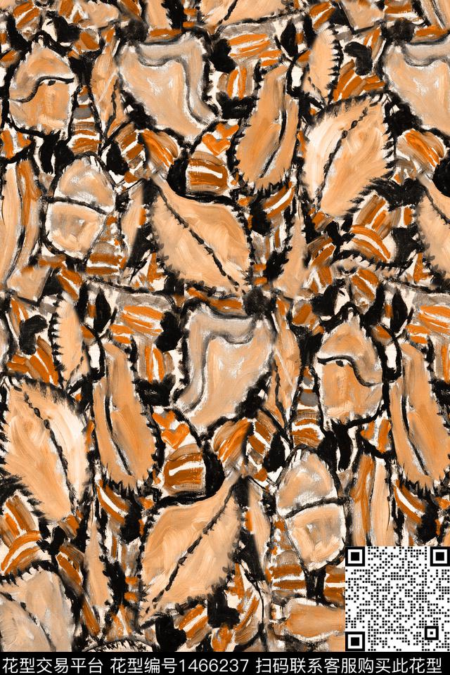 写意大牌风抽象数码印花华亿平台下载（图片编号: 1466237） - 瓦栏（Walan）