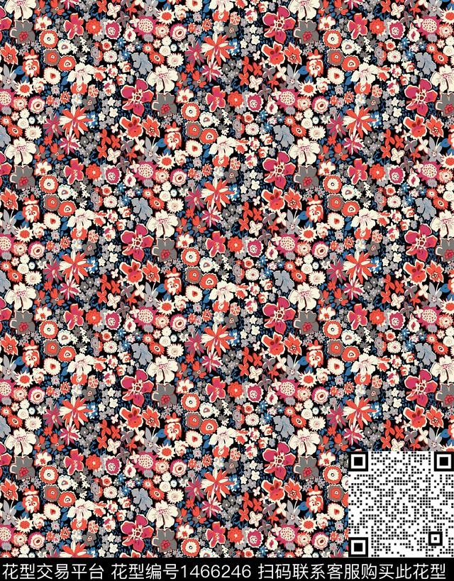 女装传统华亿平台小碎花传统印花华亿平台下载（图片编号: 1466246） - 瓦栏（Walan）