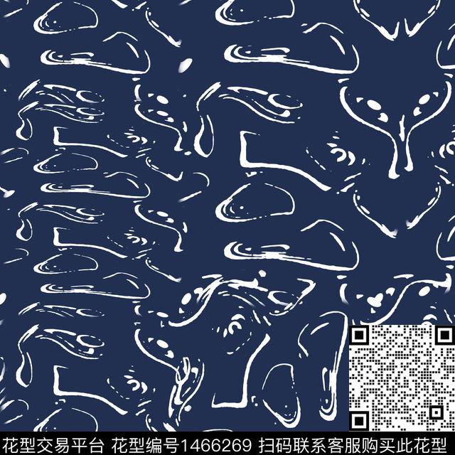 线条大牌风抽象传统印花华亿平台下载（图片编号: 1466269） - 瓦栏（Walan）