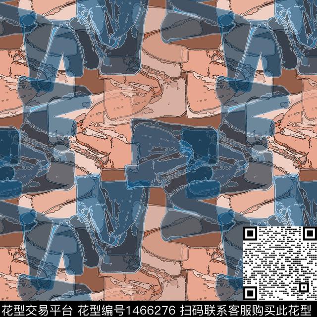 抽象几何数码印花华亿平台下载（图片编号: 1466276） - 瓦栏（Walan）